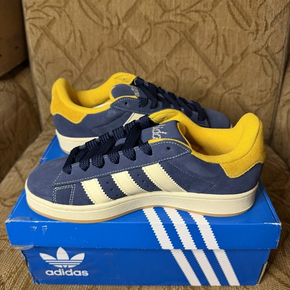 Mens Size 7 Adidas Campus 00s J Indigo Gold Casual Sneaker JS3540‎ NEW